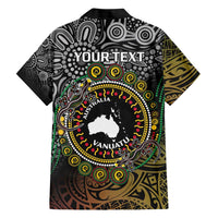 Personalised Australia And Vanuatu Hawaiian Shirt Aboriginal Lizard Polynesia Ni-Van Pig Tusk LT14 - Polynesian Pride