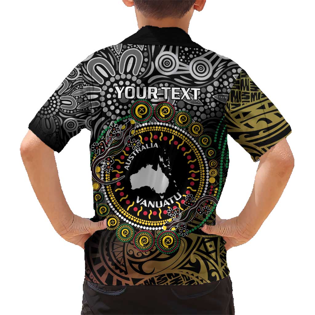 Personalised Australia And Vanuatu Hawaiian Shirt Aboriginal Lizard Polynesia Ni-Van Pig Tusk LT14 - Polynesian Pride