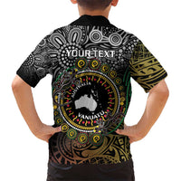 Personalised Australia And Vanuatu Hawaiian Shirt Aboriginal Lizard Polynesia Ni-Van Pig Tusk LT14 - Polynesian Pride