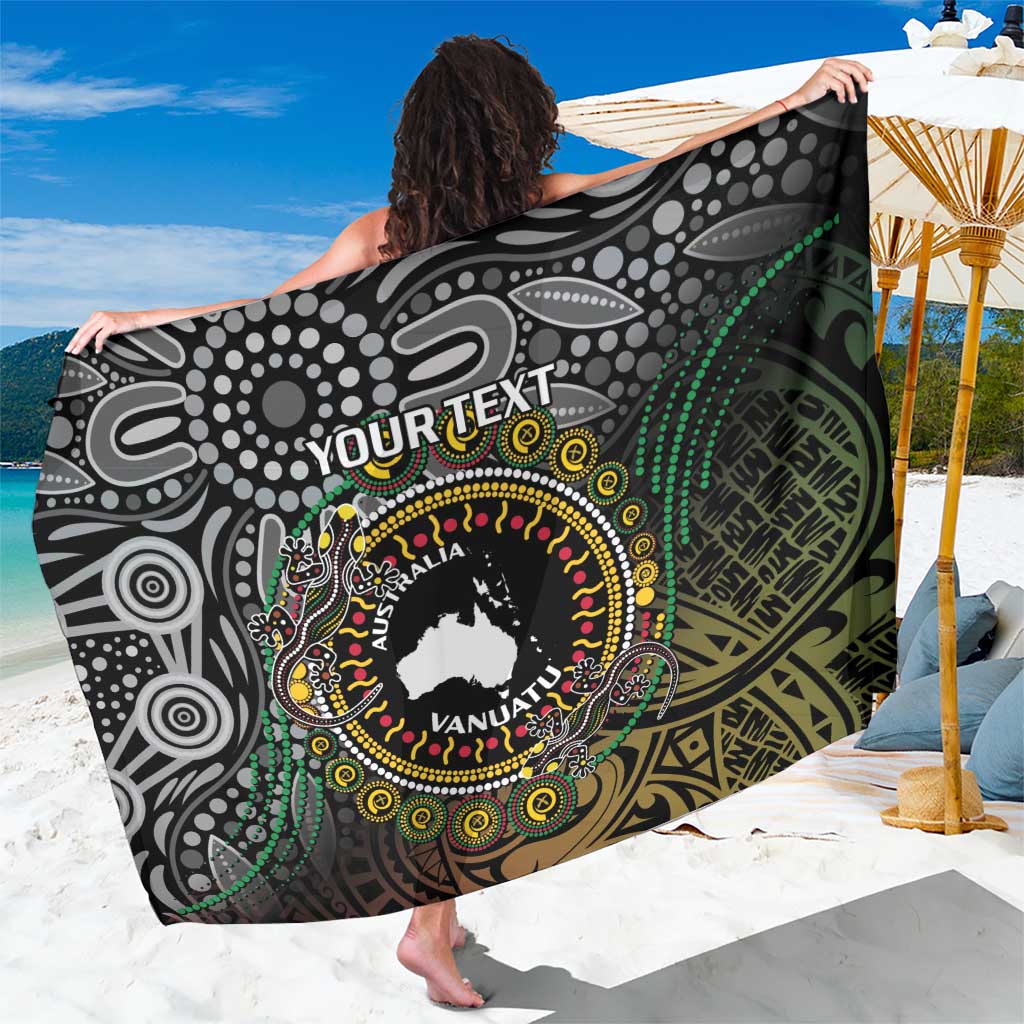 Personalised Australia And Vanuatu Sarong Aboriginal Lizard Polynesia Ni-Van Pig Tusk