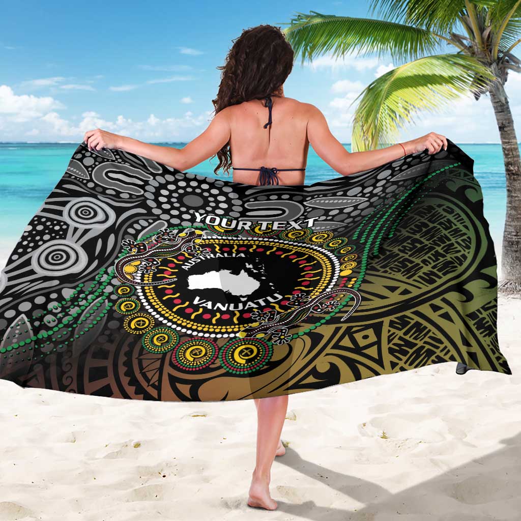 Personalised Australia And Vanuatu Sarong Aboriginal Lizard Polynesia Ni-Van Pig Tusk