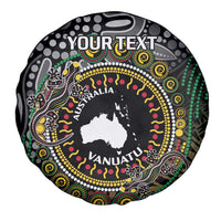Personalised Australia And Vanuatu Spare Tire Cover Aboriginal Lizard Polynesia Ni-Van Pig Tusk LT14 - Polynesian Pride