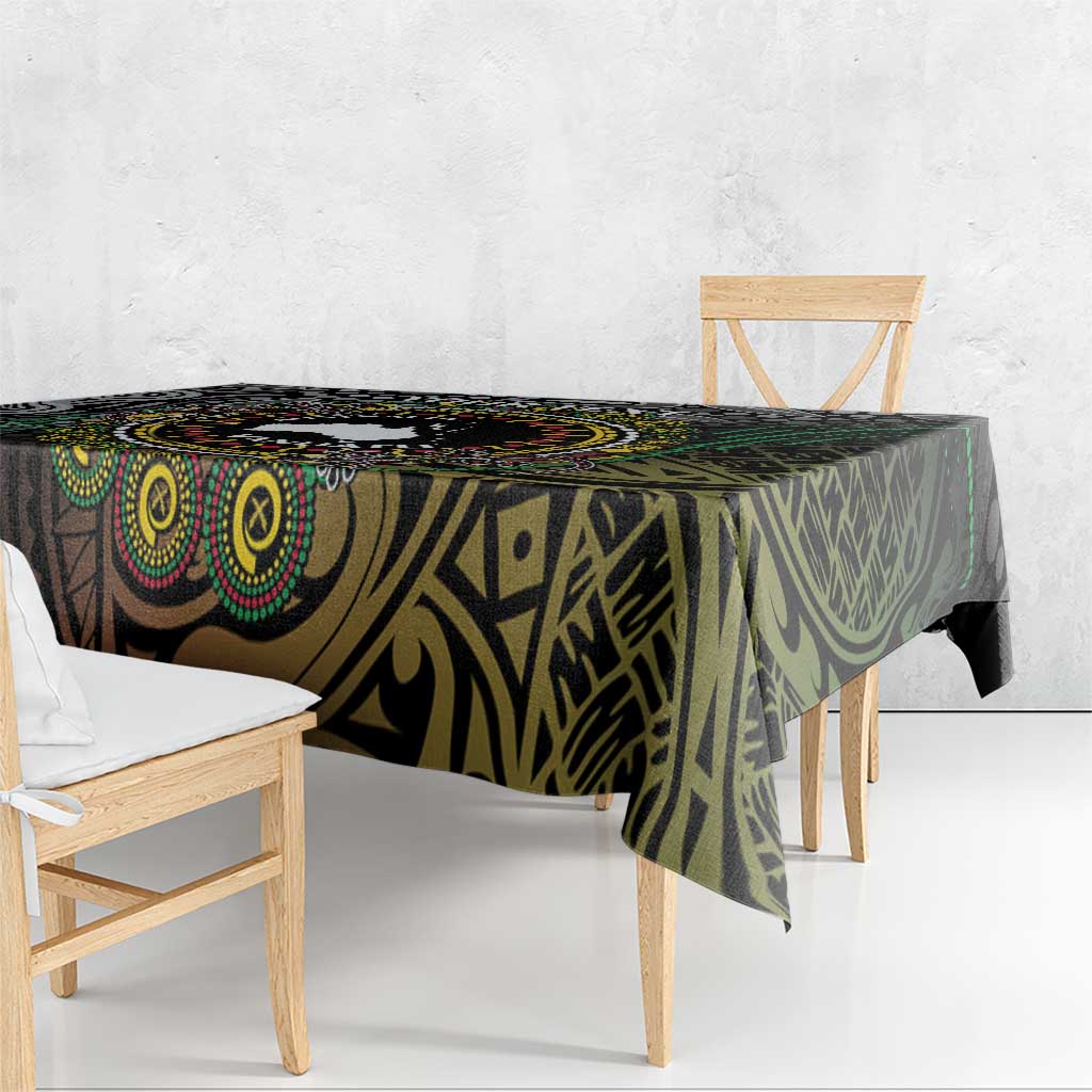 Personalised Australia And Vanuatu Tablecloth Aboriginal Lizard Polynesia Ni-Van Pig Tusk LT14 - Polynesian Pride