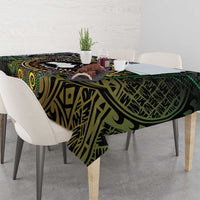 Personalised Australia And Vanuatu Tablecloth Aboriginal Lizard Polynesia Ni-Van Pig Tusk LT14 - Polynesian Pride
