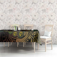 Personalised Australia And Vanuatu Tablecloth Aboriginal Lizard Polynesia Ni-Van Pig Tusk LT14 - Polynesian Pride