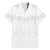 Tokelau White Sunday Family Matching Off Shoulder Short Dress and Hawaiian Shirt Polynesian Pattern Gardenia Thunbergia