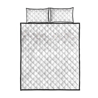 Tokelau White Sunday Quilt Bed Set Polynesian Pattern Gardenia Thunbergia