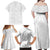 American Samoa White Sunday Family Matching Off Shoulder Maxi Dress and Hawaiian Shirt Lotu Tamaiti Plumeria With Samoan Pattern