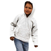 American Samoa White Sunday Kid Hoodie Lotu Tamaiti Plumeria With Samoan Pattern