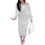 American Samoa White Sunday Off The Shoulder Long Sleeve Dress Lotu Tamaiti Plumeria With Samoan Pattern