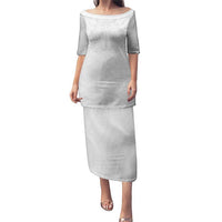 American Samoa White Sunday Puletasi Lotu Tamaiti Plumeria With Samoan Pattern