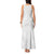 American Samoa White Sunday Tank Maxi Dress Lotu Tamaiti Plumeria With Samoan Pattern