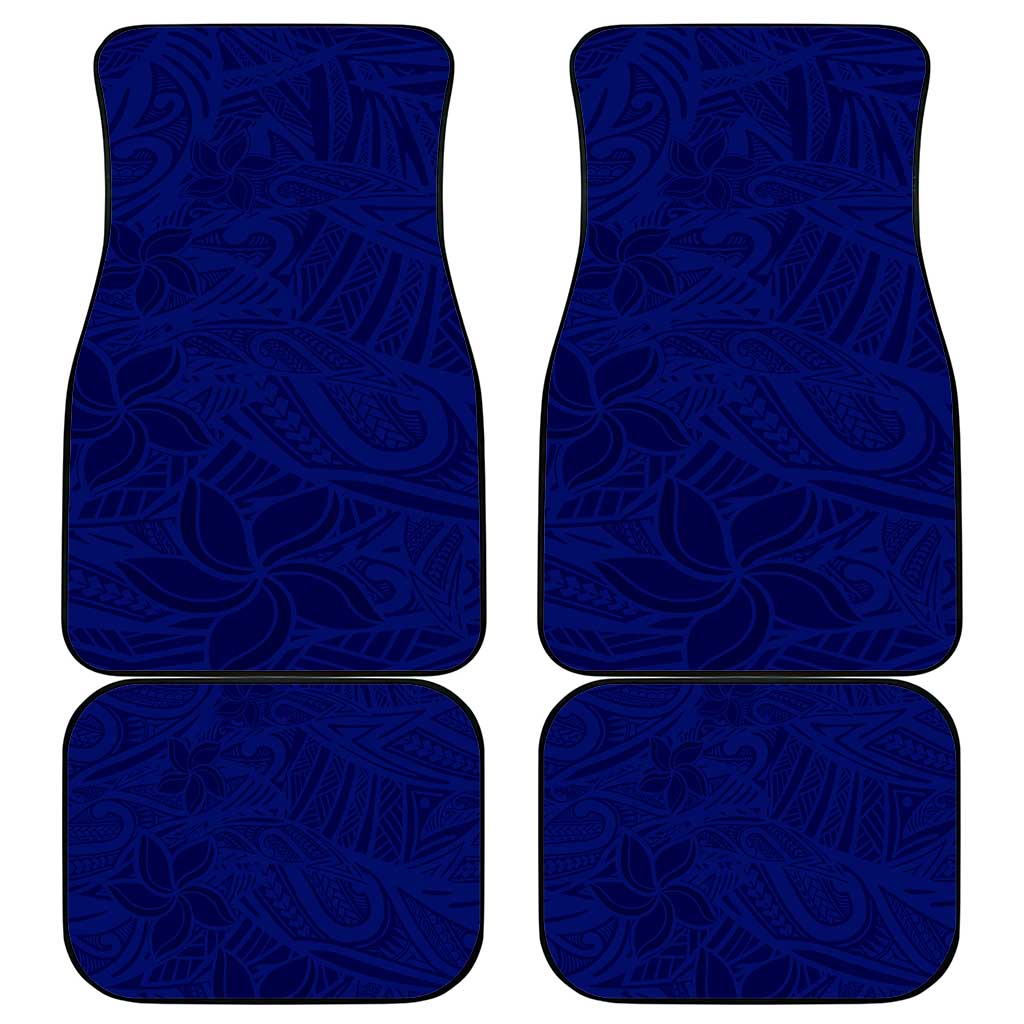 Blue Polynesia Car Mats Polynesian Pattern Mix Plumeria LT14 - Polynesian Pride