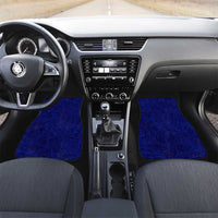 Blue Polynesia Car Mats Polynesian Pattern Mix Plumeria LT14 Set 2pcs - Front Blue - Polynesian Pride