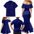 Blue Polynesia Family Matching Mermaid Dress and Hawaiian Shirt Polynesian Pattern Mix Plumeria
