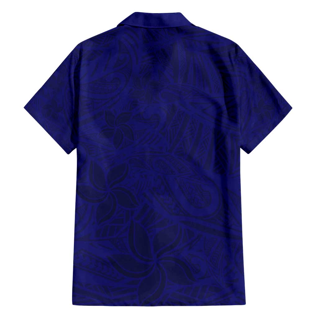 Blue Polynesia Family Matching Off Shoulder Maxi Dress and Hawaiian Shirt Polynesian Pattern Mix Plumeria LT14 - Polynesian Pride