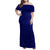 Blue Polynesia Family Matching Off Shoulder Maxi Dress and Hawaiian Shirt Polynesian Pattern Mix Plumeria
