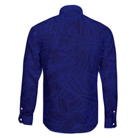 Blue Polynesia Family Matching Summer Maxi Dress and Hawaiian Shirt Polynesian Pattern Mix Plumeria LT14 - Polynesian Pride