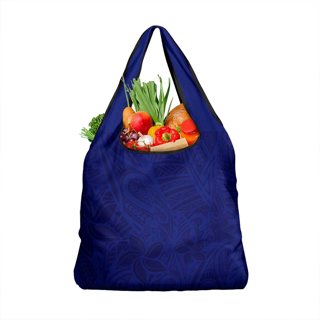 Blue Polynesia Grocery Bag Polynesian Pattern Mix Plumeria LT14 1-pack One Size Blue - Polynesian Pride
