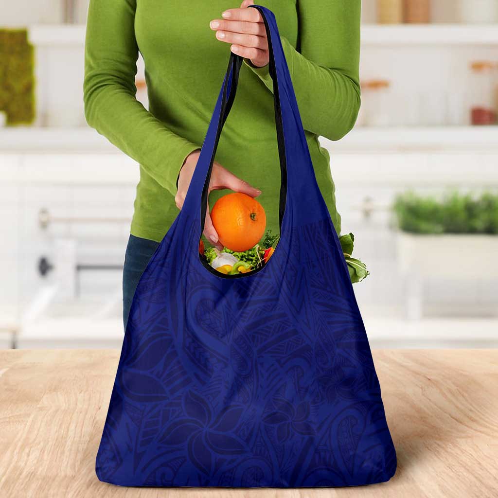 Blue Polynesia Grocery Bag Polynesian Pattern Mix Plumeria LT14 - Polynesian Pride