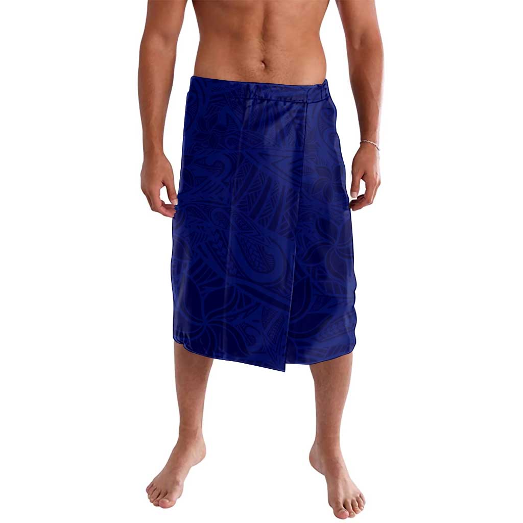 Blue Polynesia Lavalava Polynesian Pattern Mix Plumeria LT14 Blue - Polynesian Pride