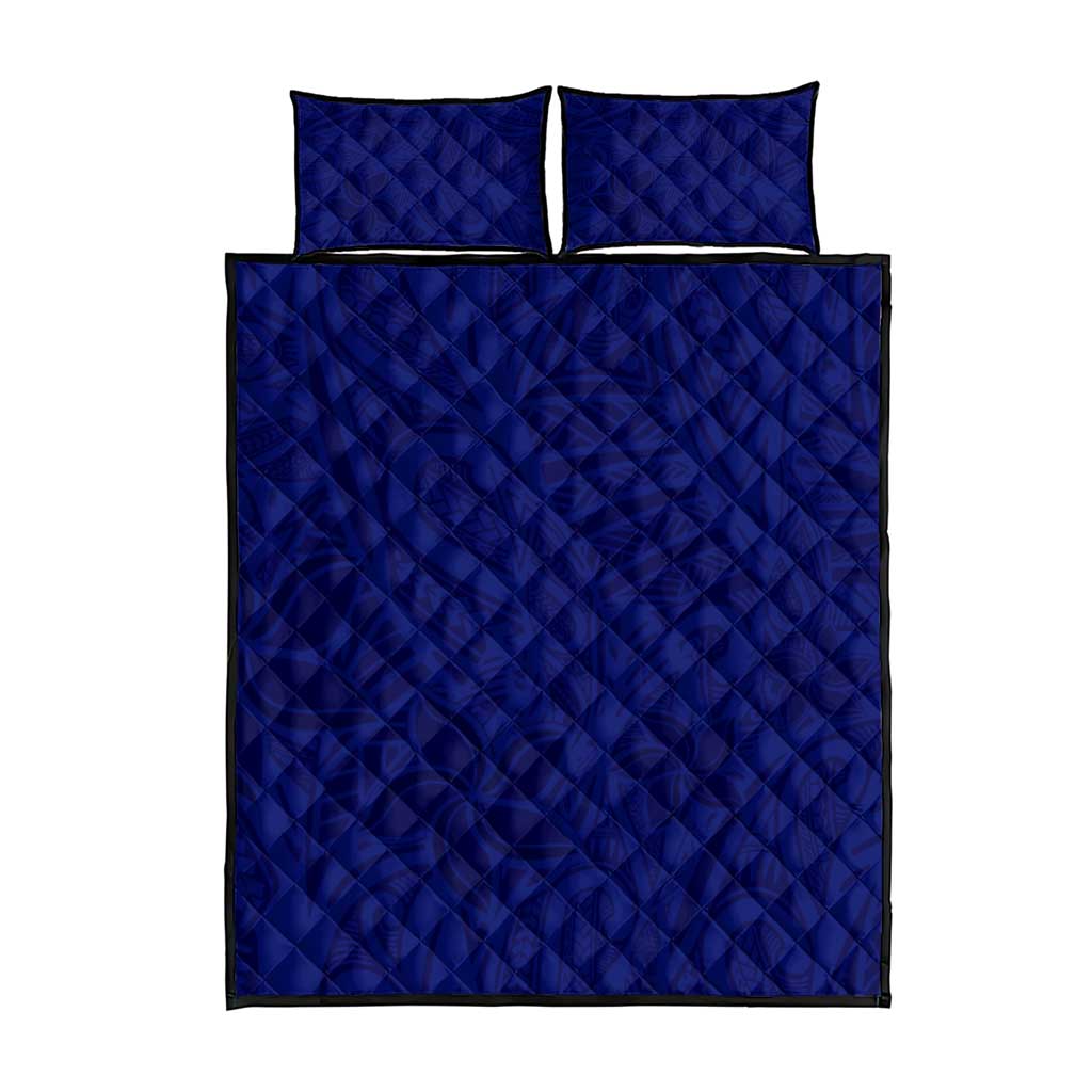 Blue Polynesia Quilt Bed Set Polynesian Pattern Mix Plumeria LT14 - Polynesian Pride