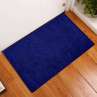 Blue Polynesia Rubber Doormat Polynesian Pattern Mix Plumeria LT14 - Polynesian Pride