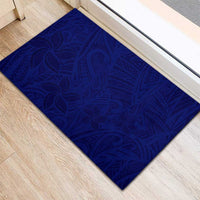 Blue Polynesia Rubber Doormat Polynesian Pattern Mix Plumeria LT14 - Polynesian Pride