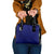 Blue Polynesia Shoulder Handbag Polynesian Pattern Mix Plumeria