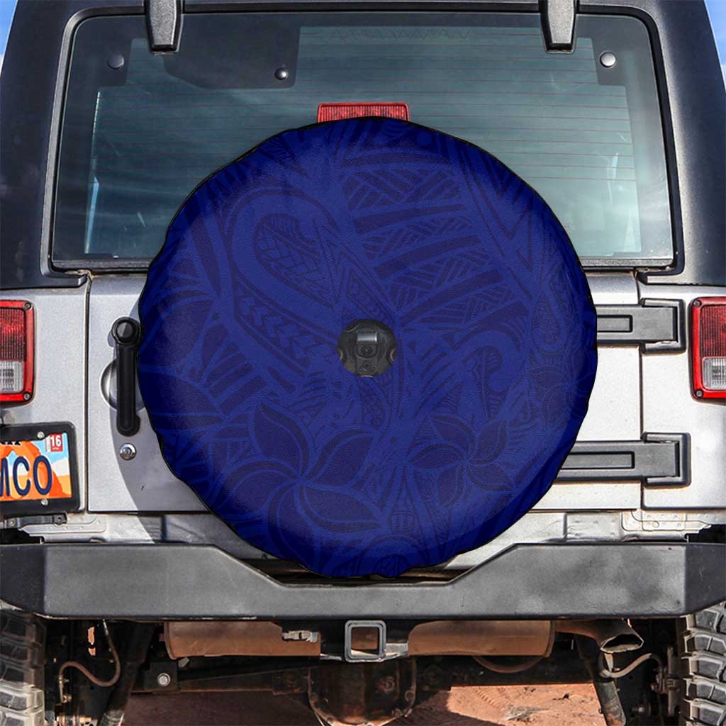 Blue Polynesia Spare Tire Cover Polynesian Pattern Mix Plumeria LT14 Blue - Polynesian Pride