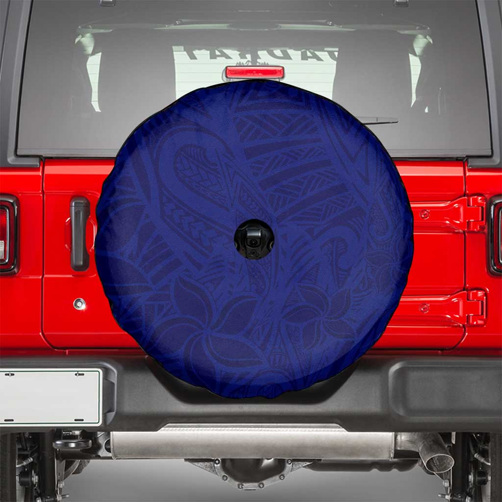 Blue Polynesia Spare Tire Cover Polynesian Pattern Mix Plumeria LT14 - Polynesian Pride