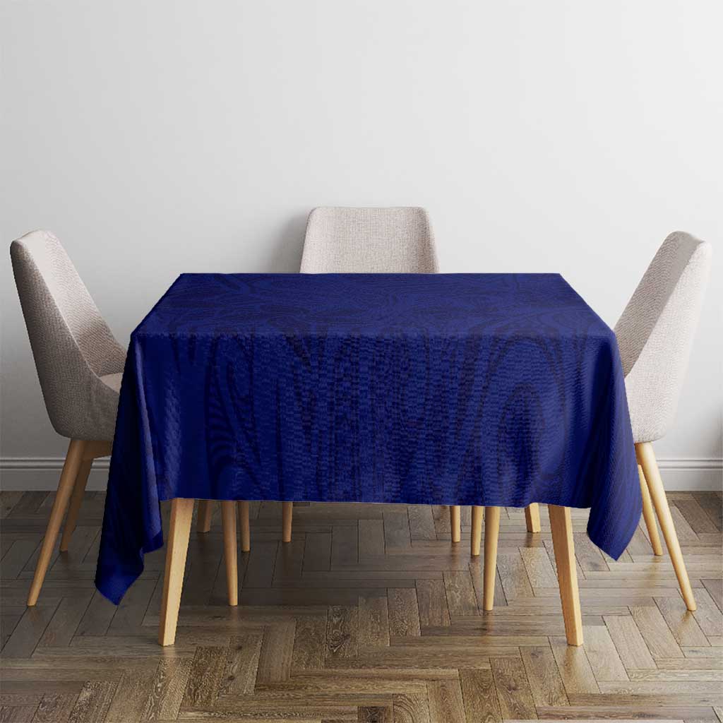 Blue Polynesia Tablecloth Polynesian Pattern Mix Plumeria LT14 - Polynesian Pride