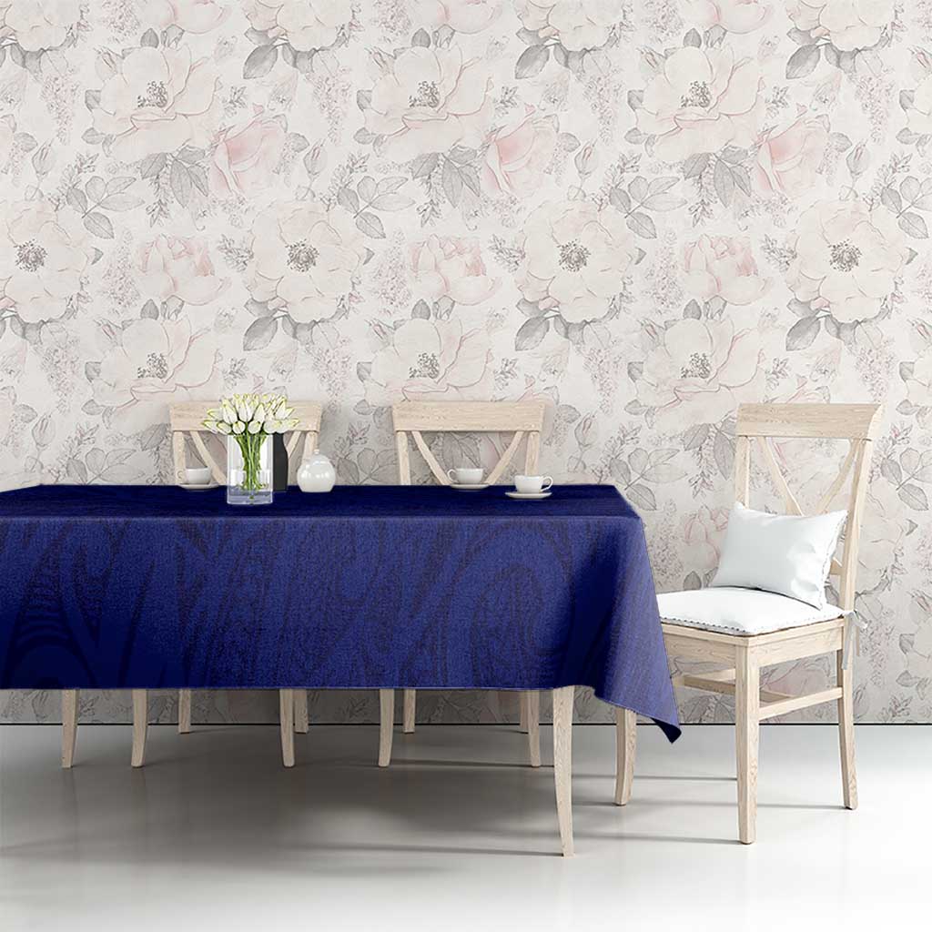 Blue Polynesia Tablecloth Polynesian Pattern Mix Plumeria LT14 - Polynesian Pride