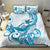 Blue Hawaii Humpback Whale Bedding Set Polynesian Tribal Ocean Vibes