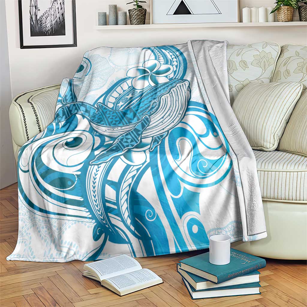 Blue Hawaii Humpback Whale Blanket Polynesian Tribal Ocean Vibes