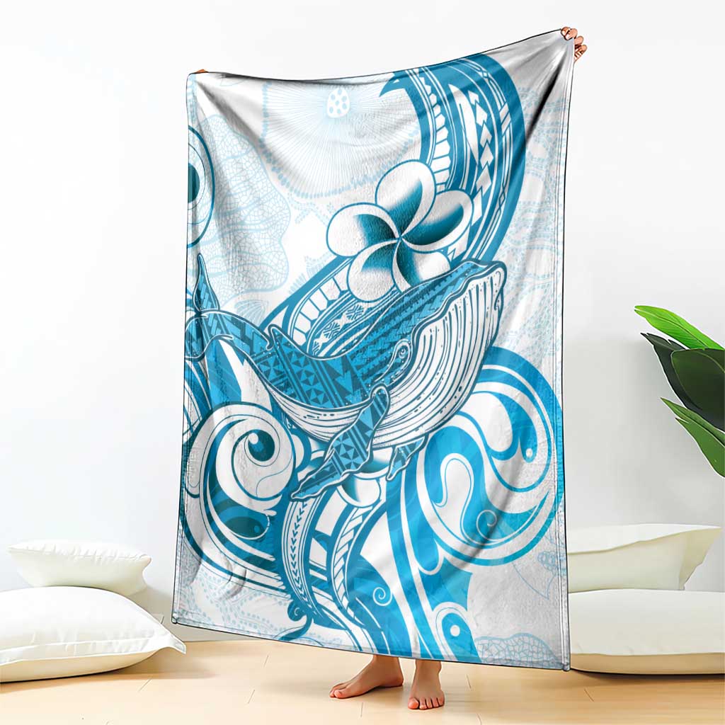 Blue Hawaii Humpback Whale Blanket Polynesian Tribal Ocean Vibes LT14 - Polynesian Pride