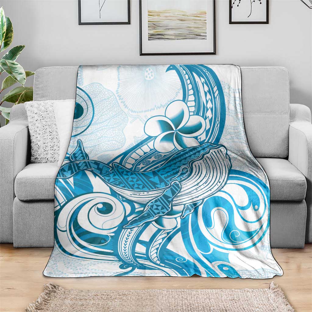 Blue Hawaii Humpback Whale Blanket Polynesian Tribal Ocean Vibes LT14 - Polynesian Pride