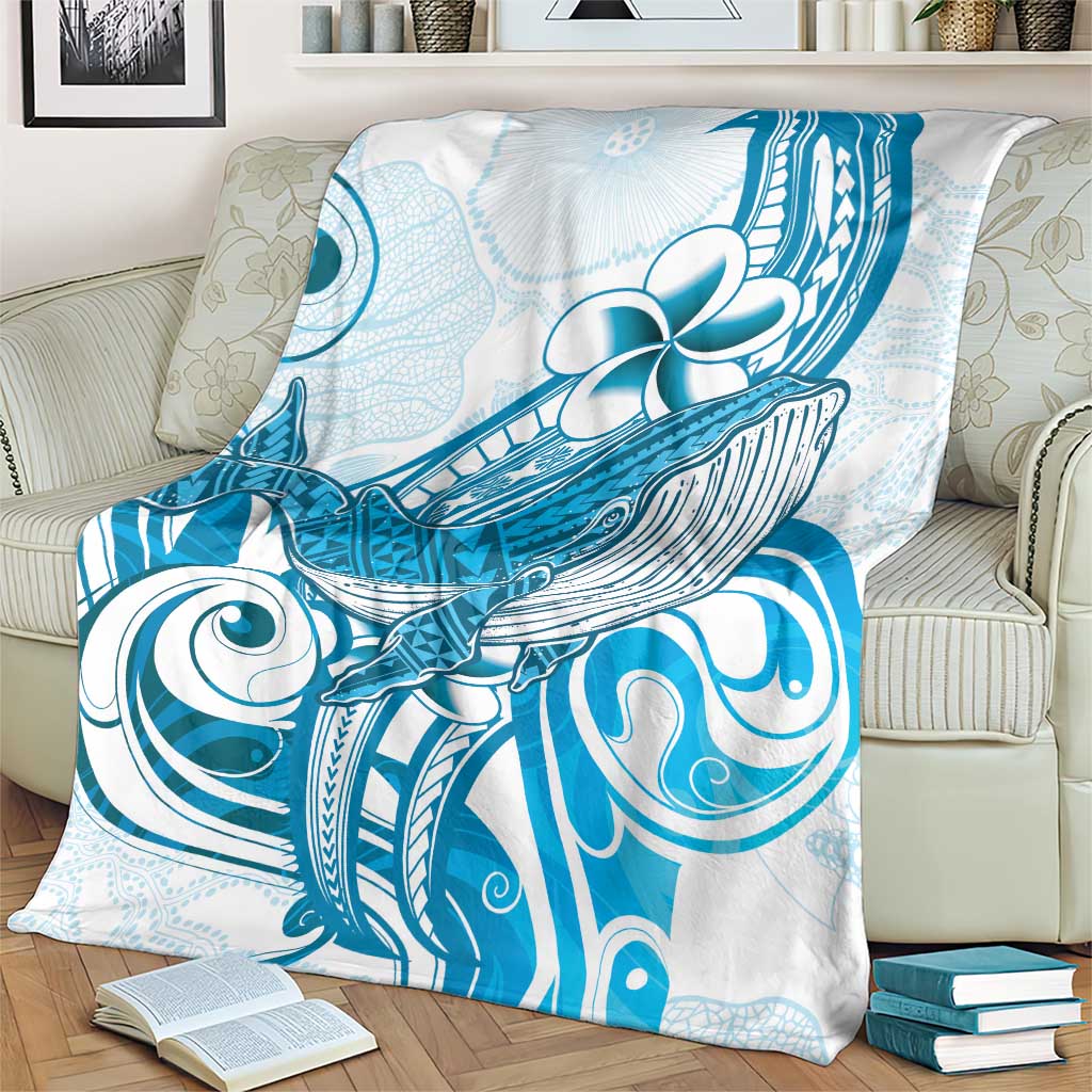 Blue Hawaii Humpback Whale Blanket Polynesian Tribal Ocean Vibes LT14 - Polynesian Pride