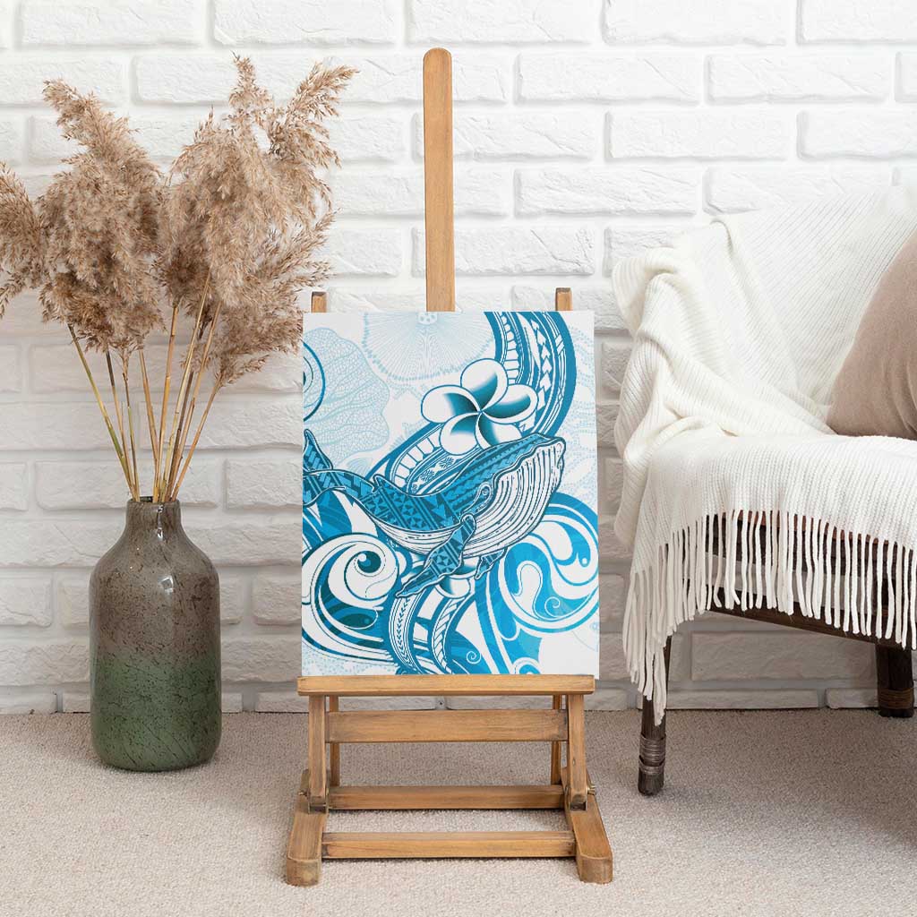 Blue Hawaii Humpback Whale Canvas Wall Art Polynesian Tribal Ocean Vibes