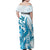 Blue Hawaii Humpback Whale Family Matching Off Shoulder Maxi Dress and Hawaiian Shirt Polynesian Tribal Ocean Vibes