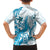 Blue Hawaii Humpback Whale Family Matching Off Shoulder Short Dress and Hawaiian Shirt Polynesian Tribal Ocean Vibes