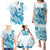 Blue Hawaii Humpback Whale Family Matching Puletasi and Hawaiian Shirt Polynesian Tribal Ocean Vibes