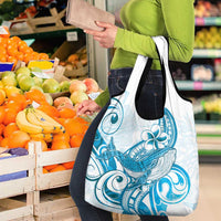 Blue Hawaii Humpback Whale Grocery Bag Polynesian Tribal Ocean Vibes LT14 - Polynesian Pride