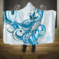 Blue Hawaii Humpback Whale Hooded Blanket Polynesian Tribal Ocean Vibes LT14 - Polynesian Pride