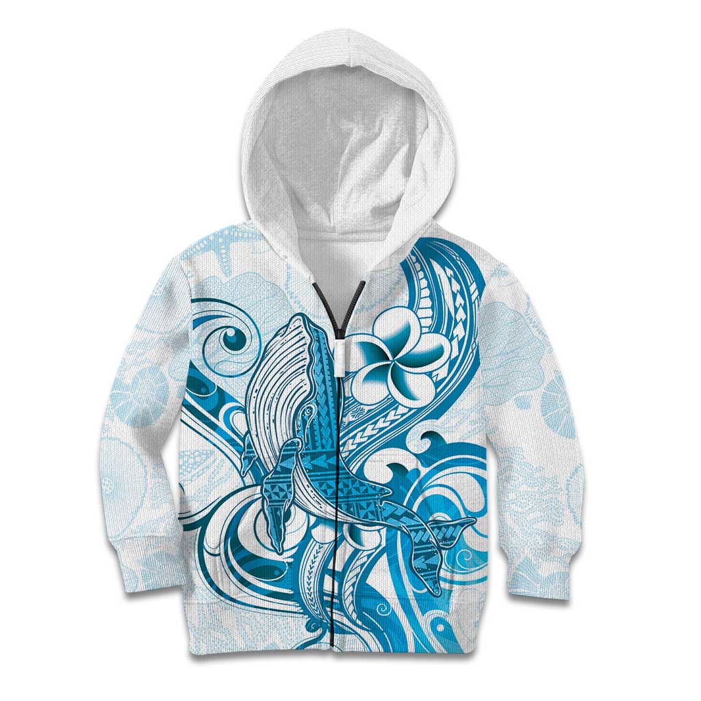 Blue Hawaii Humpback Whale Kid Hoodie Polynesian Tribal Ocean Vibes