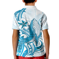 Blue Hawaii Humpback Whale Kid Polo Shirt Polynesian Tribal Ocean Vibes