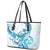 Blue Hawaii Humpback Whale Leather Tote Bag Polynesian Tribal Ocean Vibes