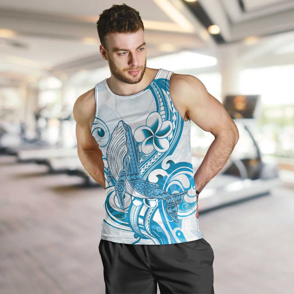 Blue Hawaii Humpback Whale Men Tank Top Polynesian Tribal Ocean Vibes LT14 Blue - Polynesian Pride