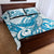 Blue Hawaii Humpback Whale Quilt Bed Set Polynesian Tribal Ocean Vibes