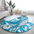 Blue Hawaii Humpback Whale Round Carpet Polynesian Tribal Ocean Vibes